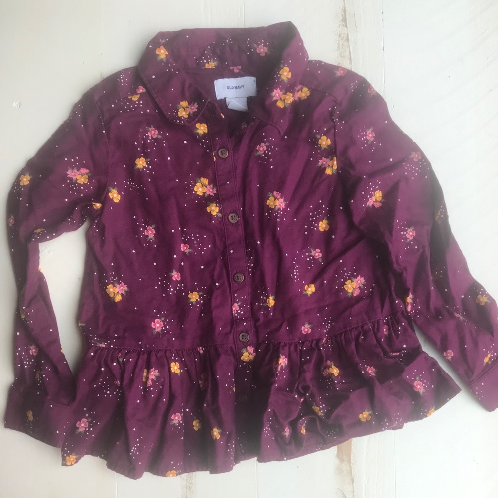Purple long sleeve dress top